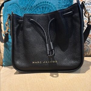 Marc Jacobs Black Shoulder Bag with Gold Hardware